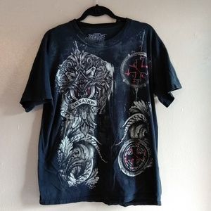 Black MMA Elite T-shirt Size Large